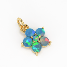 Load image into Gallery viewer, Ethiopian Welo Opal Round Diamond Pendant / 14k 18k Solid Gold Pendant / Ethiopian Opal Pendant / Opal Diamond Pendant / Christmas Sale - Jalvi &amp; Co.