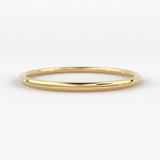 Gold Ring / 14K Solid Gold Round Wedding Band / 1.2 MM Yellow Gold Ring / Dainty Stacking Ring / Simple Delicate Ring / Thin wedding band