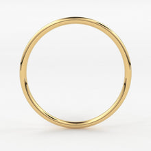 Load image into Gallery viewer, Gold Ring / 14K Solid Gold Round Wedding Band / 1.2 MM Yellow Gold Ring / Dainty Stacking Ring / Simple Delicate Ring / Thin wedding band - Jalvi & Co.