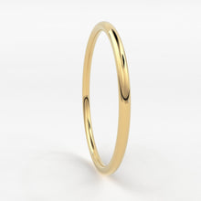 Load image into Gallery viewer, Gold Ring / 14K Solid Gold Round Wedding Band / 1.2 MM Yellow Gold Ring / Dainty Stacking Ring / Simple Delicate Ring / Thin wedding band - Jalvi & Co.
