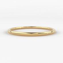 Load image into Gallery viewer, Gold Ring / 18K Solid Gold Round Wedding Band / 1.5 MM Yellow Gold Ring / Dainty Stacking Ring / Simple Delicate Ring / Thin wedding band - Jalvi & Co.