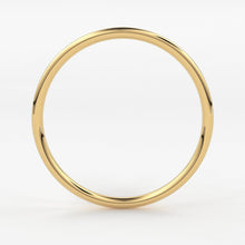 Load image into Gallery viewer, Gold Ring / 18K Solid Gold Round Wedding Band / 1.5 MM Yellow Gold Ring / Dainty Stacking Ring / Simple Delicate Ring / Thin wedding band - Jalvi & Co.
