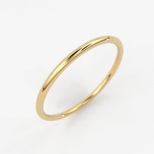 Load image into Gallery viewer, Gold Ring / 18K Solid Gold Round Wedding Band / 1.5 MM Yellow Gold Ring / Dainty Stacking Ring / Simple Delicate Ring / Thin wedding band - Jalvi & Co.