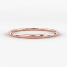 Load image into Gallery viewer, Gold Ring / 18K Solid Gold Round Wedding Band / 1.5 MM Yellow Gold Ring / Dainty Stacking Ring / Simple Delicate Ring / Thin wedding band - Jalvi & Co.