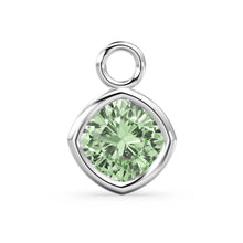 Load image into Gallery viewer, Green Amethyst Solid Gold Charm / Prasiolite Gemstone Handmade Pendant / 1pc 14k Solid Yellow Gold Jewelry Making / February BirthstoneSALE - Jalvi & Co.