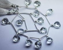 Load image into Gallery viewer, Just New Arrival, 2 Matched Pairs, Aaa Quality Rock Crystal Front Drilled Faceted Heart Briolettes Size 10X10mm - Jalvi & Co.