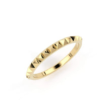 Load image into Gallery viewer, 14K Gold Pyramid Eternity Ring / Gold Spike Ring / Pyramid Ring / Gold Stacking Ring / Simple Gold Ring / Minimal Jewelry / Spike Stud Ring - Jalvi & Co.