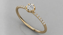 Load image into Gallery viewer, Brilliant Diamond Band in 14k Gold / Round Diamond Ring / Gold Band White Diamond Ring / Genuine Diamond Wedding Band - Jalvi & Co.