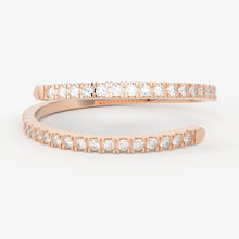 Load image into Gallery viewer, Brilliant Diamond Band in 14k Gold / Round Diamond Ring / Round Gold Band White Diamond Ring / Diamond Wedding Band - Jalvi & Co.