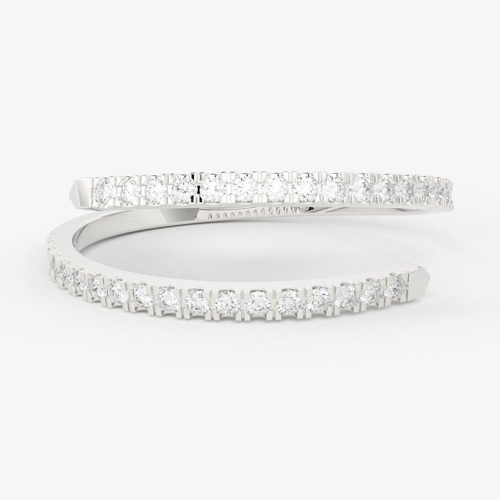 Brilliant Diamond Band in 14k Gold / Round Diamond Ring / Round Gold Band White Diamond Ring / Diamond Wedding Band - Jalvi & Co.