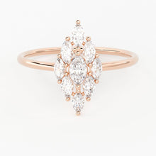 Load image into Gallery viewer, Diamond Ring / Marquise Diamond Ring in 14k Gold / Marquise Diamond Cluster Ring / Diamond Engagement Wedding Ring - Jalvi &amp; Co.