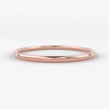 Load image into Gallery viewer, Gold Ring / 14K Solid Gold Round Wedding Band / 1.2 MM Yellow Gold Ring / Dainty Stacking Ring / Simple Delicate Ring / Thin wedding band - Jalvi & Co.