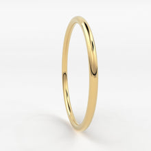 Load image into Gallery viewer, Gold Ring / 18K Solid Gold Round Wedding Band / 1.5 MM Yellow Gold Ring / Dainty Stacking Ring / Simple Delicate Ring / Thin wedding band - Jalvi & Co.