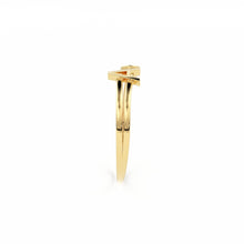 Load image into Gallery viewer, Personalized Initial Letter Ring Set with Bezel Set Solitaire Diamond Ring in 14k Gold / Perfect Gift for Mothers / Birthstones Available - Jalvi & Co.