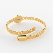Load image into Gallery viewer, Marquise Diamond Bracelet / Evil Eye Diamond Bracelet 14k Gold / Good Luck Charm Bracelet / Halo Diamond Bracelet / Cuban Chain Diamond Bracelet - Jalvi & Co.