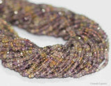 Multi Ametrine Faceted Rondelle Gemstone Loose Spacer Beads Strand 13