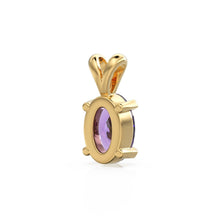 Load image into Gallery viewer, Natural Amethyst Charm, 18k Solid Gold Charm, Handmade Gold Charm, Purple Amethyst Gemstone Pendant Necklace, February Birthstone Charm - Jalvi & Co.
