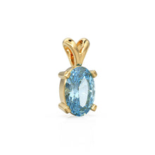Load image into Gallery viewer, Natural Aquamarine Charm, 18k Solid Gold Charm, Handmade Gold Charm, Blue Aquamarine Gemstone Pendant Necklace, March Birthstone Charm - Jalvi & Co.
