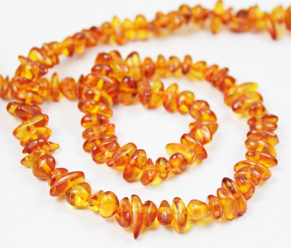 Natural Baltic Poland Amber Smooth Chips Uneven Loose Beads Strand 12" 5mm 9mm - Jalvi & Co.