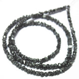 Natural Black Diamond Uncut Rough Loose Gemstone Beads 3mm 3.5mm 15.5