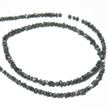 Load image into Gallery viewer, Natural Black Diamond Uncut Rough Loose Gemstone Beads 3mm 3.5mm 15.5&quot; - Jalvi &amp; Co.