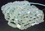 Natural Blue Aquamarine Faceted Nugget Beads 8.5mm 16.5mm 10pc