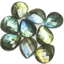 Load image into Gallery viewer, Natural Blue Labradorite Faceted Pear Drop Gemstone Loose Beads 1pc 16x12mm - Jalvi &amp; Co.