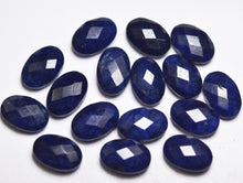 Load image into Gallery viewer, Natural Blue Sapphire, Faceted Oval Shape Briolettes, Size 12x8mm 3 Match Pair - Jalvi & Co.