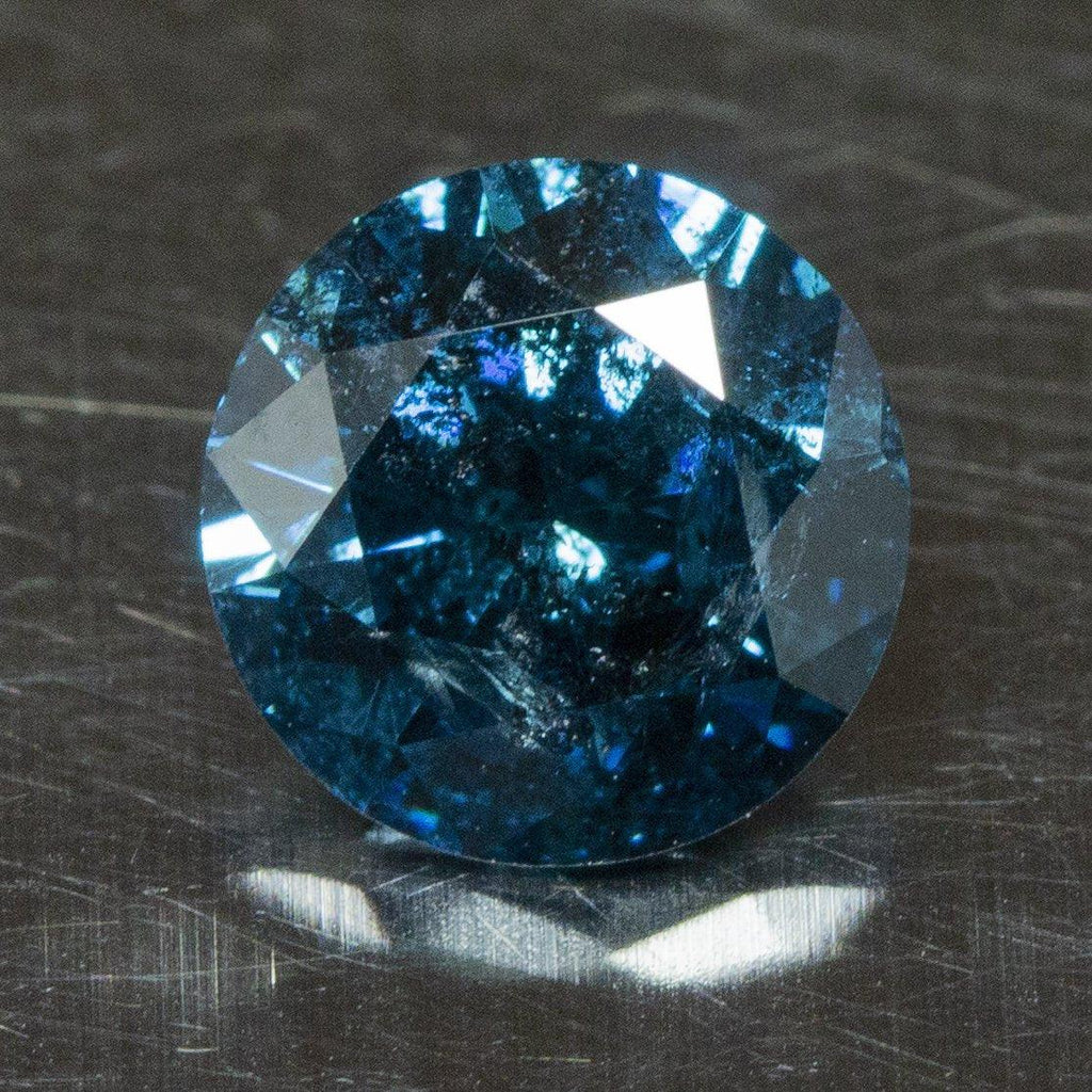 Natural Fancy Blue Diamond Round Brillian 0.90ct Precious Diamond - Jalvi & Co.