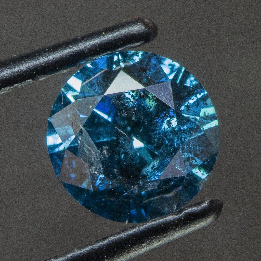 Natural Fancy Blue Diamond Round Brillian 0.90ct Precious Diamond - Jalvi & Co.