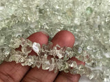 Natural Green Amethyst Uncut Chip Loose Gemstone Beads Strand 5mm 10mm 32