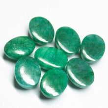 Load image into Gallery viewer, Natural Green Emerald Smooth Oval Cabochon Gemstone Matching pair 20mm x 15mm - Jalvi & Co.