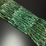 Natural Green Emerald Smooth Rondelle Beads 4mm 13inches