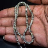 Natural Grey Diamond Uncut Rough Loose Gemstone Beads 3mm 4mm 15