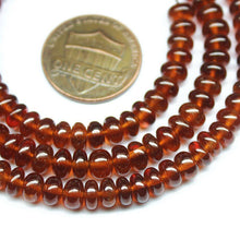 Load image into Gallery viewer, Natural Mozambique Garnet Smooth Rondelle Gemstone Loose Beads Strand 13&quot; 5mm - Jalvi &amp; Co.
