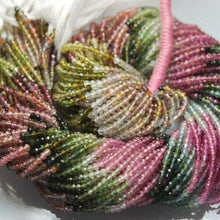 Load image into Gallery viewer, Natural Multi Tourmaline Micro Faceted Rondelle Loose Gemstone Beads 13" 2.5mm - Jalvi & Co.