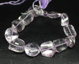 Natural Pink Amethyst Faceted Nugget Tumble Gemstone Beads Strand 12mm 21mm 10