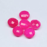 Natural Pink Chalcedony Faceted Round Loose Gemstone Beads 10pc 10mm