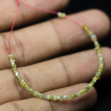 Load image into Gallery viewer, Natural Yellow Diamond Uncut Rough Beads 2mm 2.5mm 3.5inches - Jalvi &amp; Co.