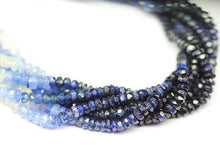 Load image into Gallery viewer, Naturla Shaded Blue Sapphire Faceted Rondelle Loose Gemstone Beads 3mm 16&quot; - Jalvi &amp; Co.