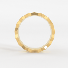 Load image into Gallery viewer, Octagon Wedding Band / 14k Gold All Around Octagon Women's Wedding Band / Unique Unisex Wedding Band / Polygon Handmade Solid Gold Band - Jalvi & Co.