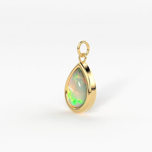 Opal 14k Gold Necklace / Teardrop Opal Necklace / Small Opal Necklace / Opal Jewelry / Dainty Necklace / Minimalist Jewelry / Gift for her - Jalvi & Co.