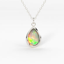 Load image into Gallery viewer, Opal 14k Gold Necklace / Teardrop Opal Necklace / Small Opal Necklace / Opal Jewelry / Dainty Necklace / Minimalist Jewelry / Gift for her - Jalvi &amp; Co.