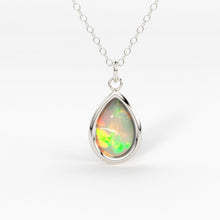 Load image into Gallery viewer, Opal 14k Gold Necklace / Teardrop Opal Necklace / Small Opal Necklace / Opal Jewelry / Dainty Necklace / Minimalist Jewelry / Gift for her - Jalvi & Co.
