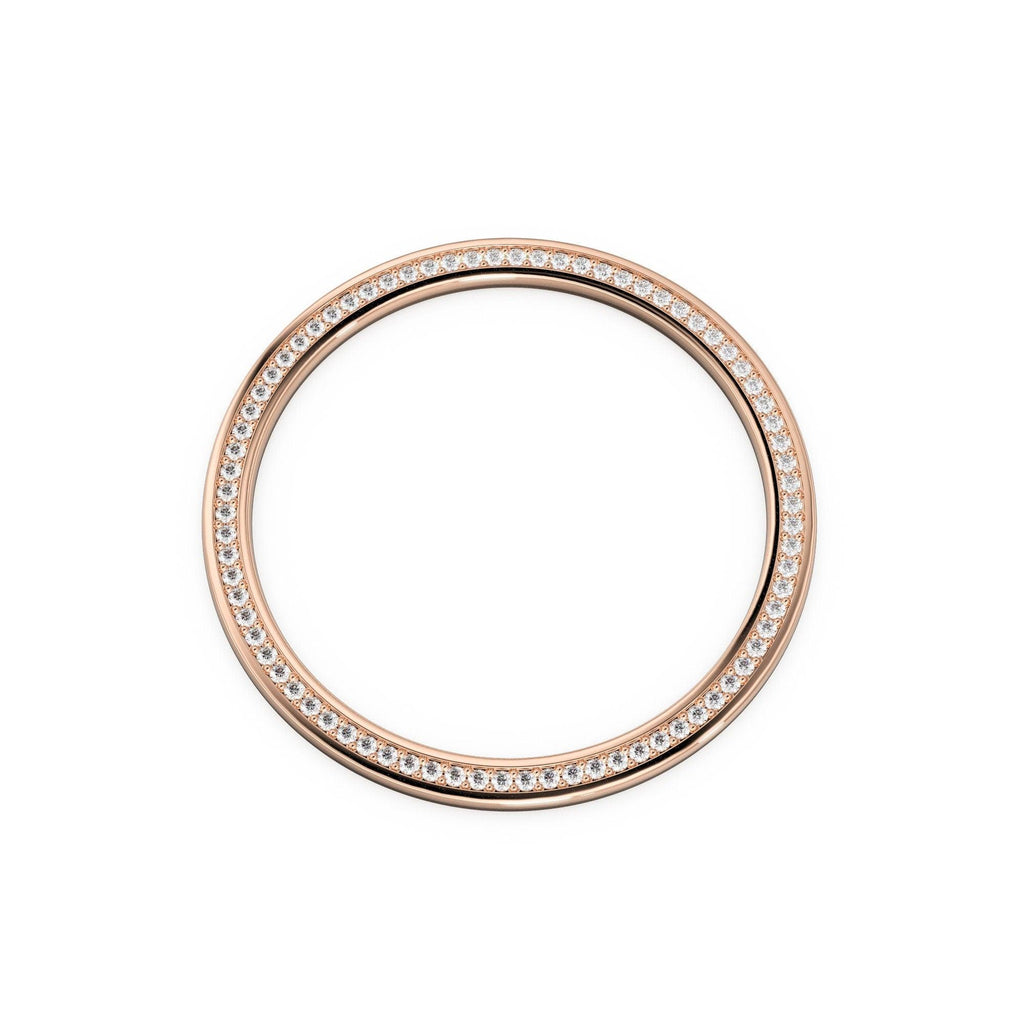 Pave Diamond Circle Gold Connector / Round Diamond Solid Gold Spacer / Diamond Circle Finding / Real Diamond Solid Gold Round Charm - Jalvi & Co.