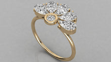 Load image into Gallery viewer, Pear Diamond Band in 14k Gold / Diamond Ring / Pear Round Gold Band White Diamond Ring / Pear Diamond Wedding Band - Jalvi & Co.