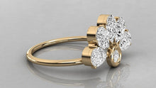Load image into Gallery viewer, Pear Diamond Band in 14k Gold / Diamond Ring / Pear Round Gold Band White Diamond Ring / Pear Diamond Wedding Band - Jalvi & Co.