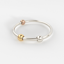 Load image into Gallery viewer, Playful Bead Stacking Ring / 14k Gold Spinning Ring / Anxiety Ring / Dainty Gold Ring / Thin Stacking Ring / Tiny Gold Ring / Abacus Ring - Jalvi &amp; Co.