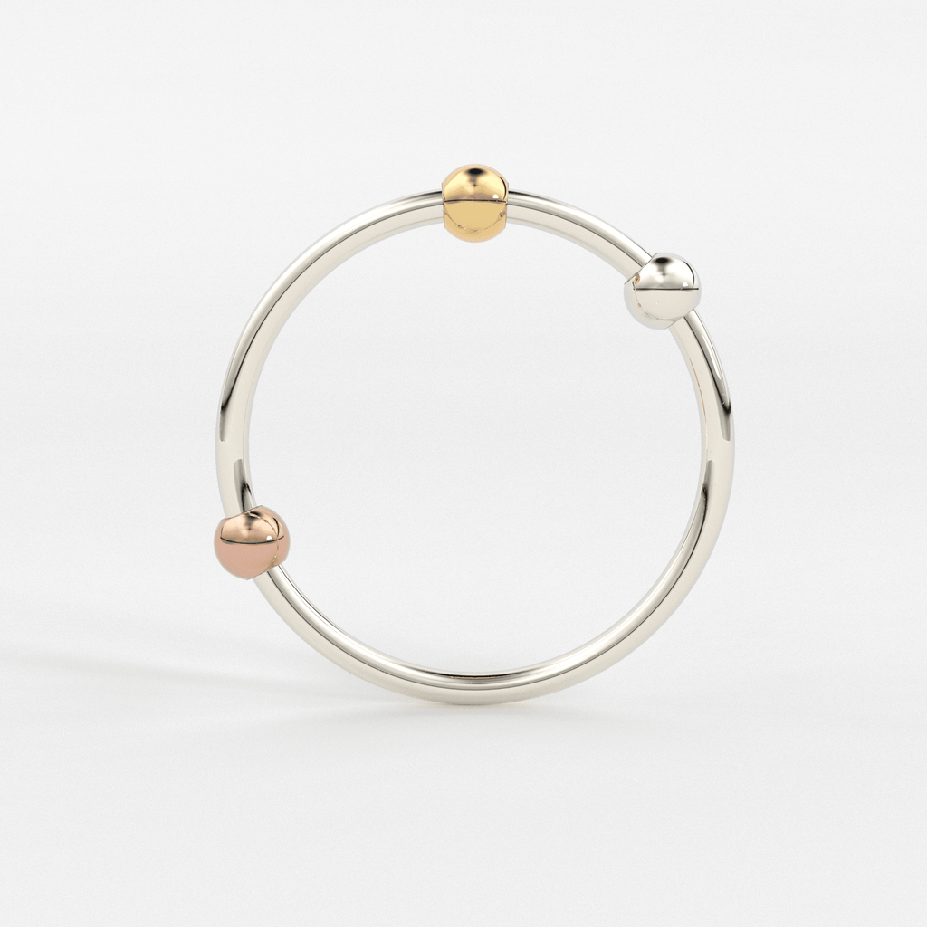 Playful Bead Stacking Ring / 14k Gold Spinning Ring / Anxiety Ring / Dainty Gold Ring / Thin Stacking Ring / Tiny Gold Ring / Abacus Ring - Jalvi & Co.