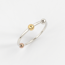 Load image into Gallery viewer, Playful Bead Stacking Ring / 14k Gold Spinning Ring / Anxiety Ring / Dainty Gold Ring / Thin Stacking Ring / Tiny Gold Ring / Abacus Ring - Jalvi & Co.